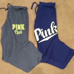 Pink victorias secret boyfriend pants bundle